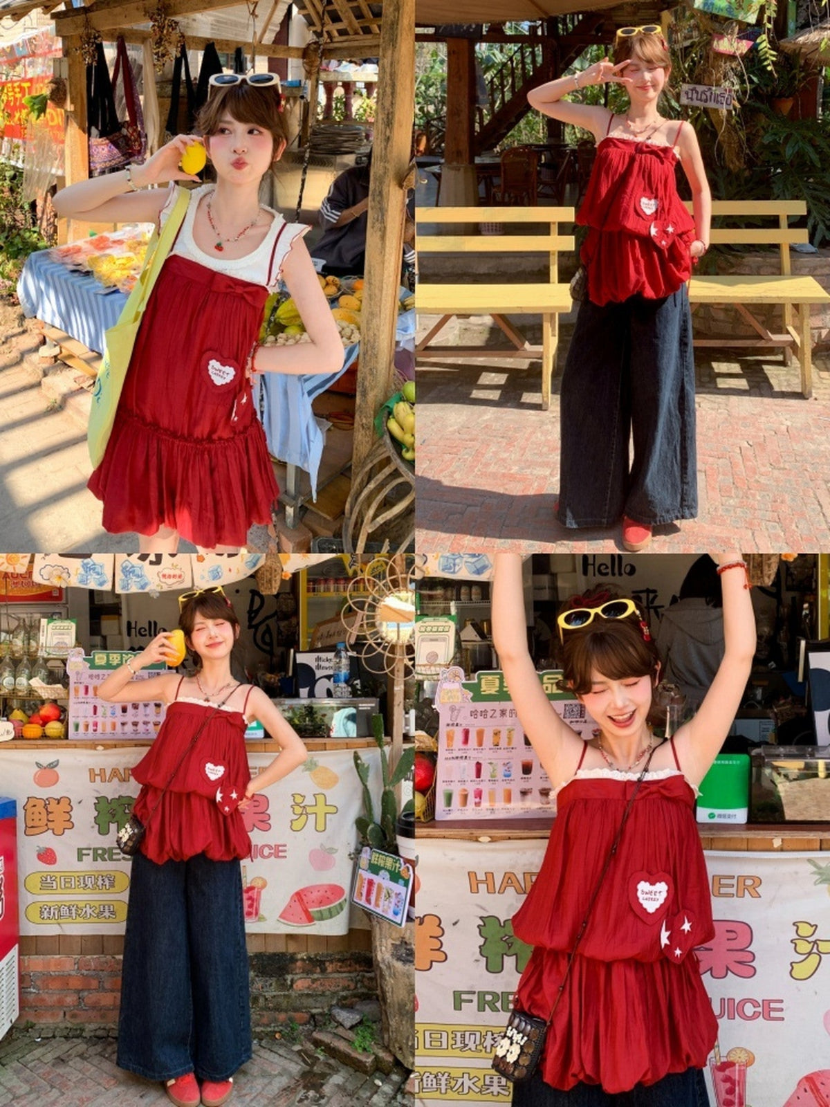 Picnic Heart Bubble Dress-Dresses-ntbhshop