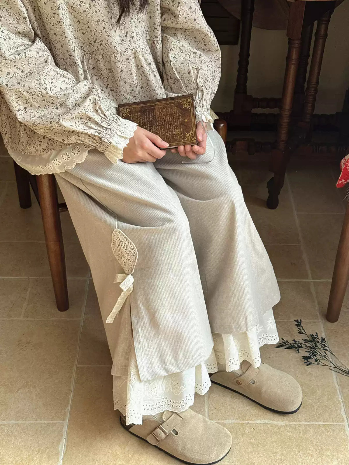 Soft Lotus Mori Cropped Pants-Bottoms-ntbhshop