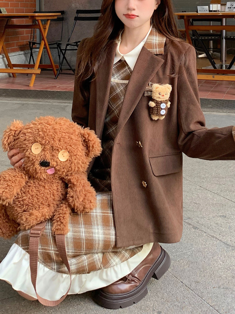 Maple Latte Academia Blazer & Dresses-ntbhshop