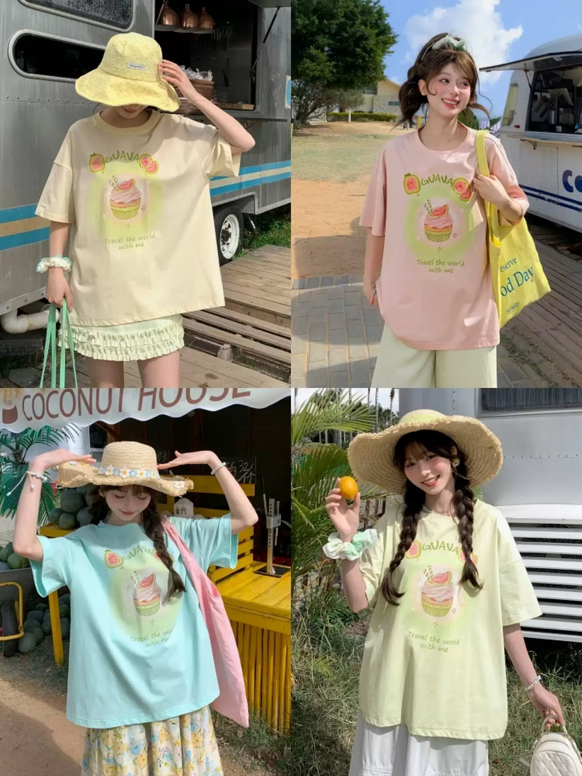 Guava Cupcake Pastel Tees-Tops-ntbhshop