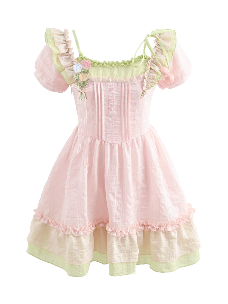 Tulip Bloom Puff Dress-Dresses-ntbhshop