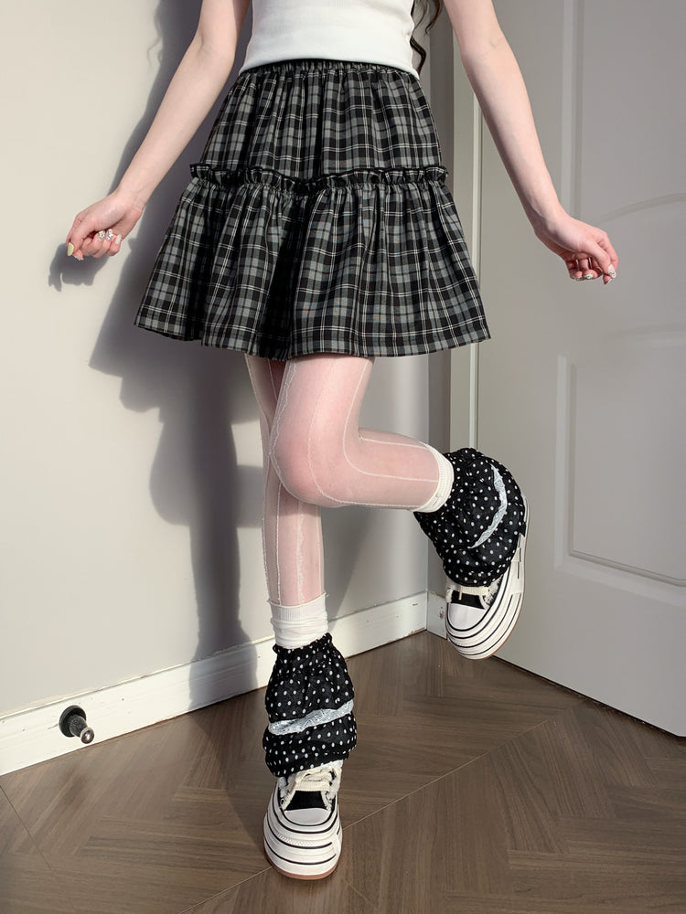 Cloudy Monday Plaid Skirt-Bottoms-ntbhshop