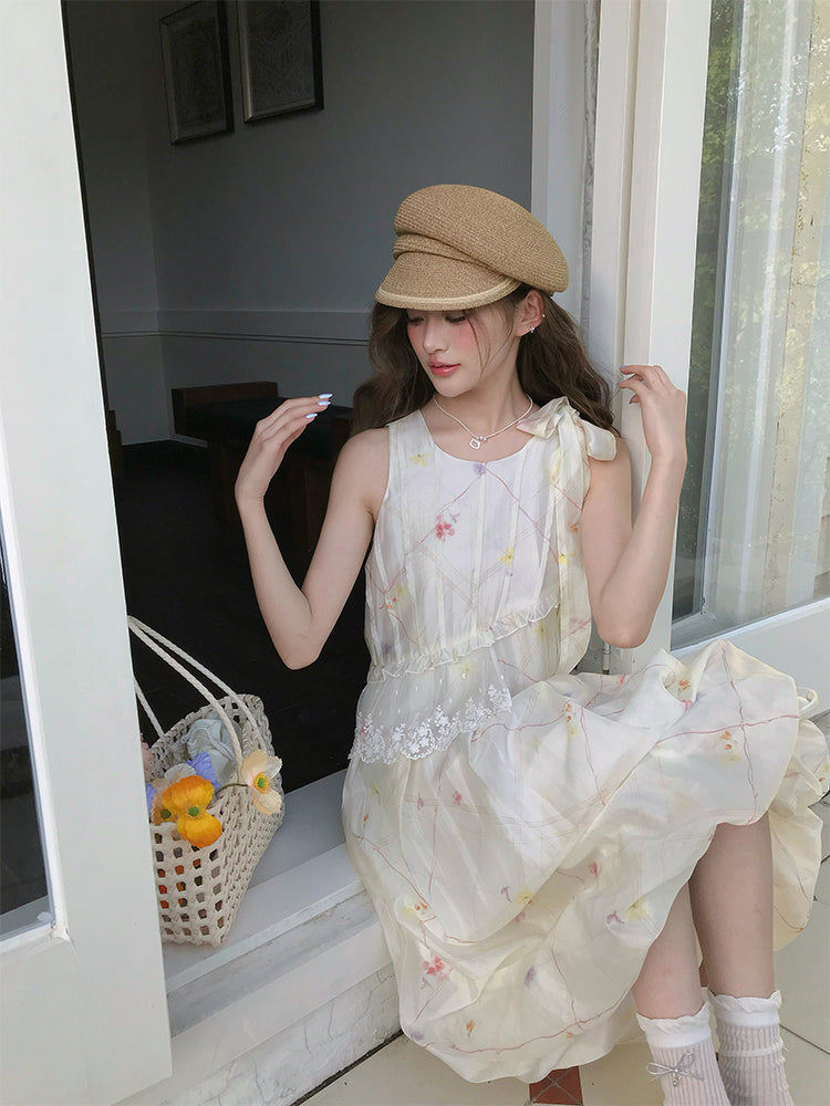 Lolan Garden Sleeveless Bubble Dress-ntbhshop