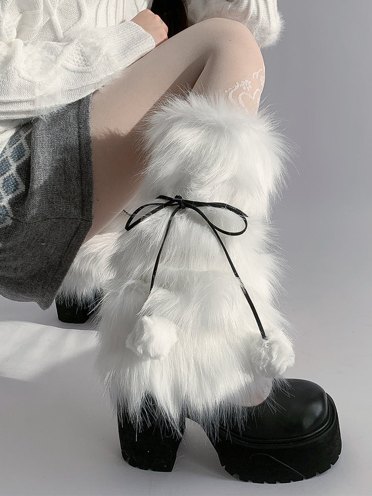 Snow Angel Pom Pom Leg Warmers-ntbhshop