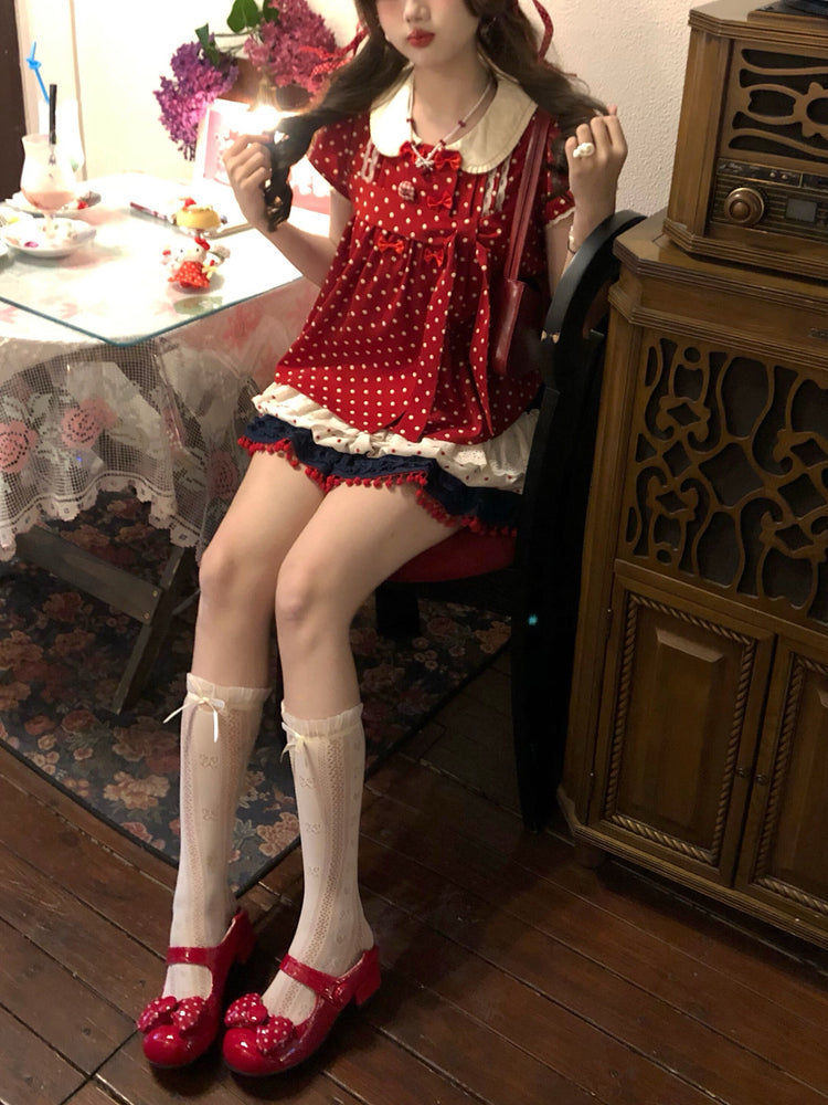 Cherry Darling Cotton Skirt-Bottoms-ntbhshop