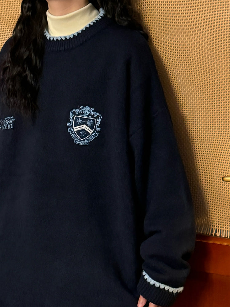 Starlit Academy Plaid-Tied Sweater-ntbhshop