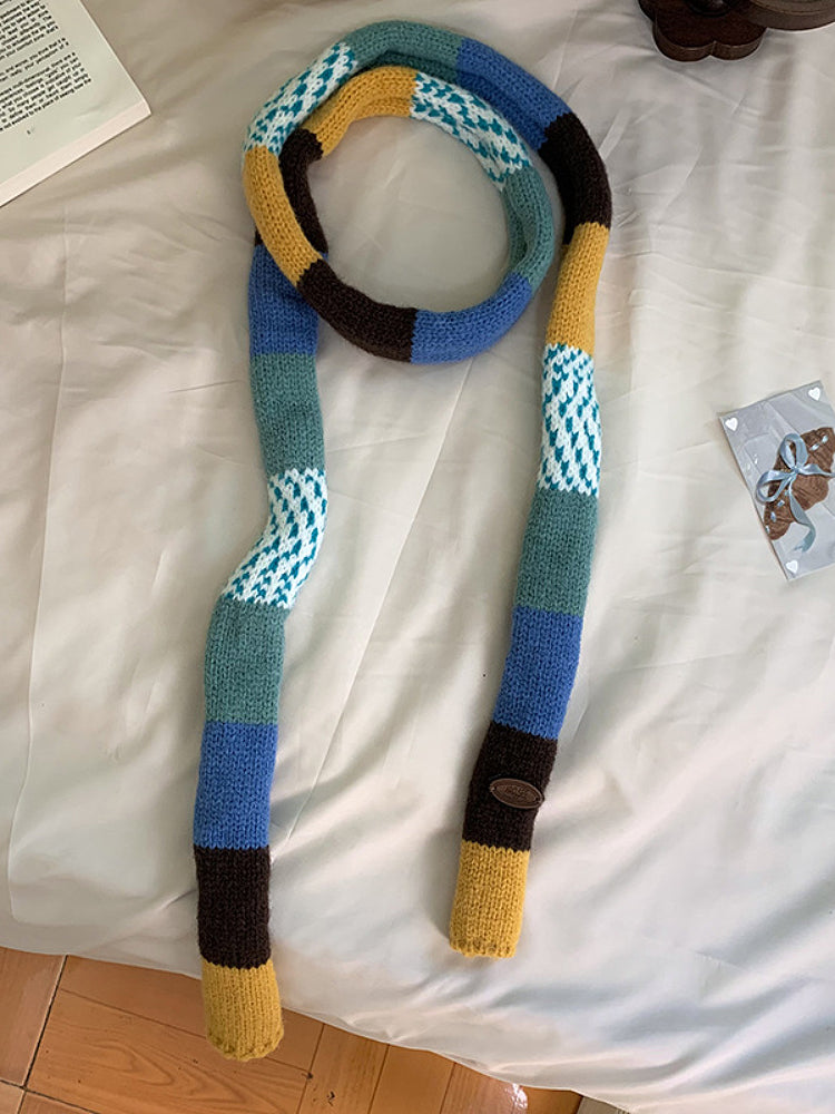 Library Afternoon Patch Knit Wraps-ntbhshop