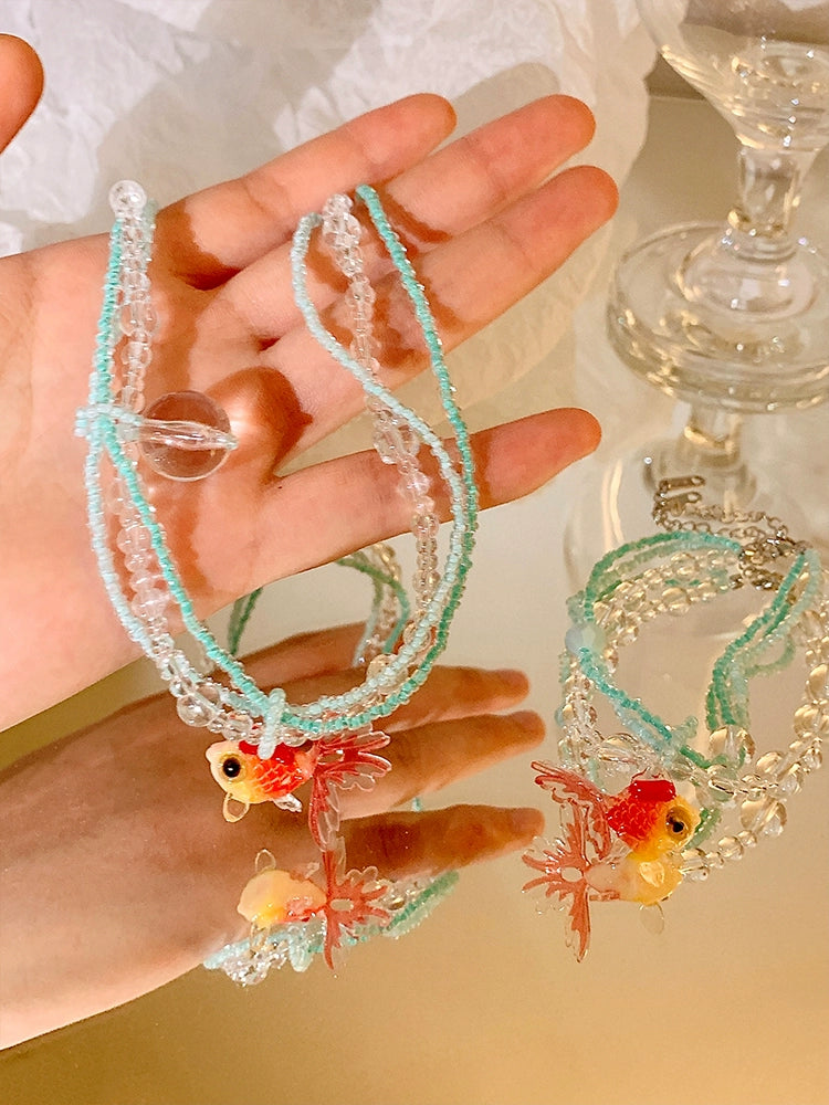 Koi Bubble Colorful Beaded Bracelet & Necklace-ntbhshop