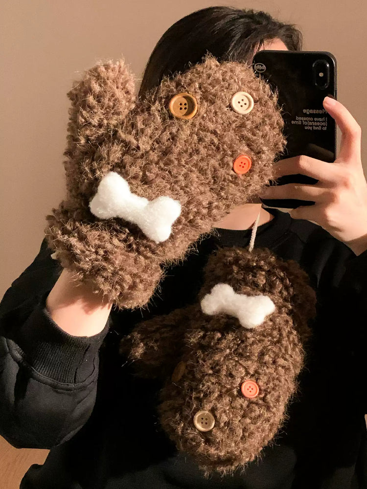 Puppy Paws Fluffy Gloves-ntbhshop