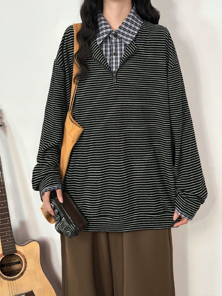 Maillard Stripe Unisex Layer Sweatshirts-ntbhshop