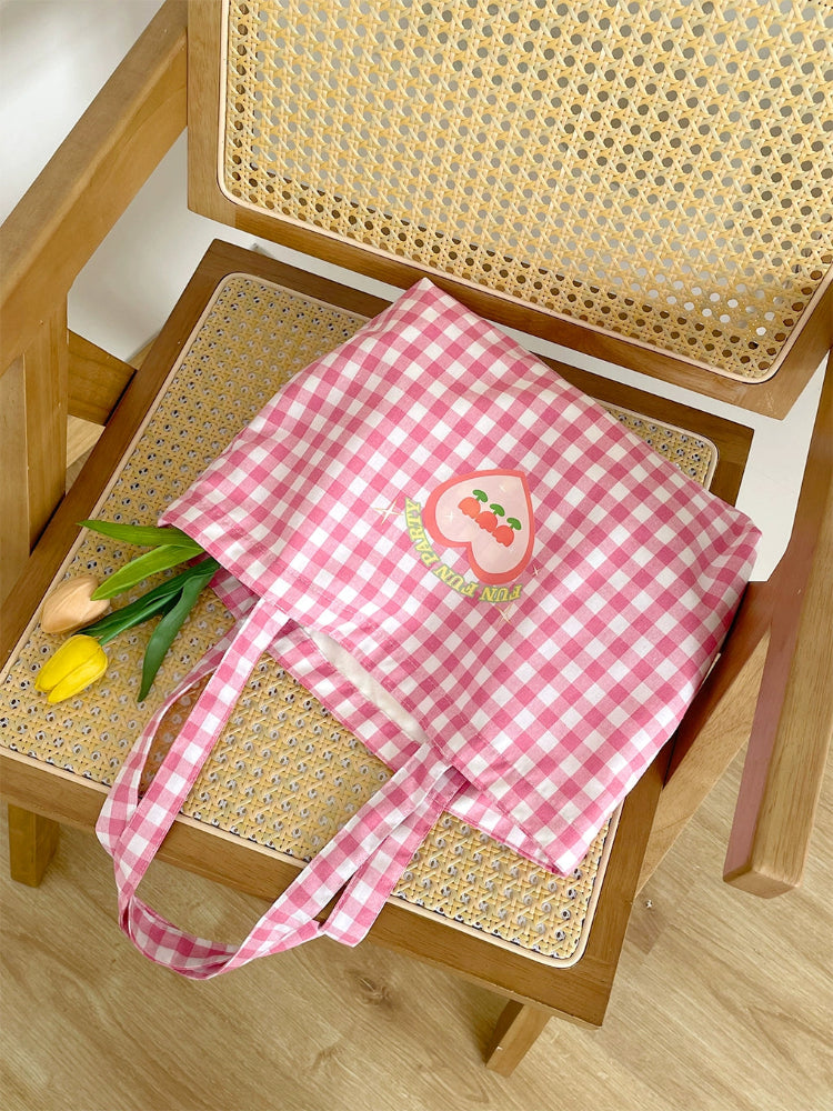 Candy Series Plaid Tote Bags-ntbhshop