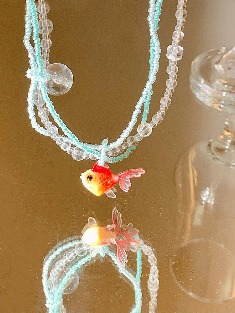 Koi Bubble Colorful Beaded Bracelet & Necklace-ntbhshop