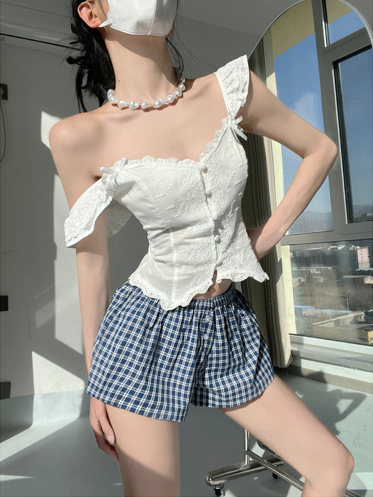 Lovely Lady Fairy Sleeve Lace Cami-ntbhshop