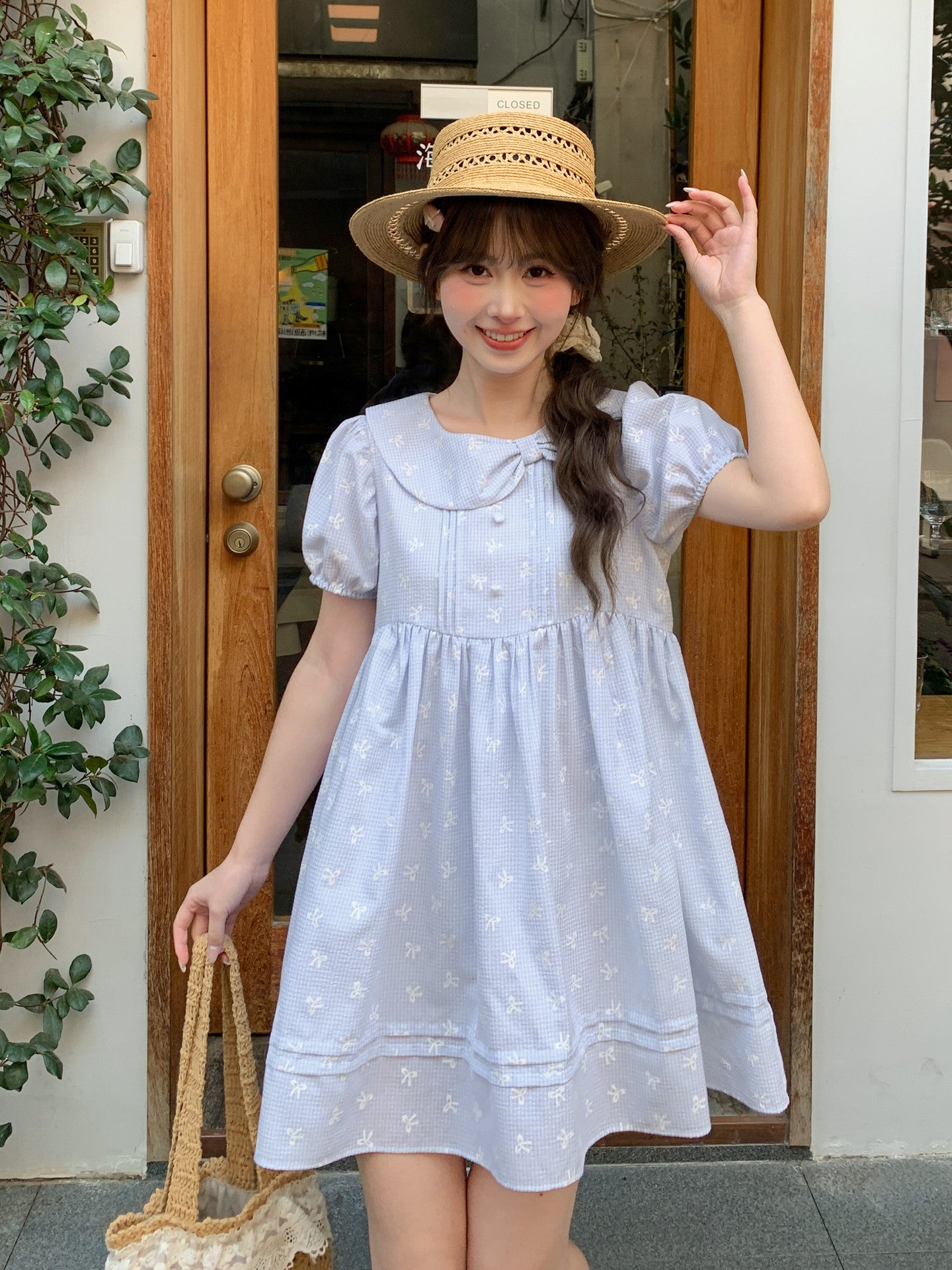 Cloud Ribbon Babydoll Dress-Dresses-ntbhshop