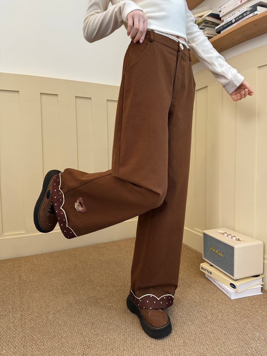 Cocoa Bear Cotton Pants-Bottoms-ntbhshop