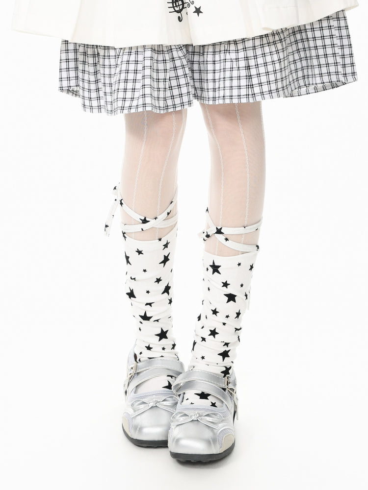 Starry Ribbon Layered Socks-Accessories-ntbhshop