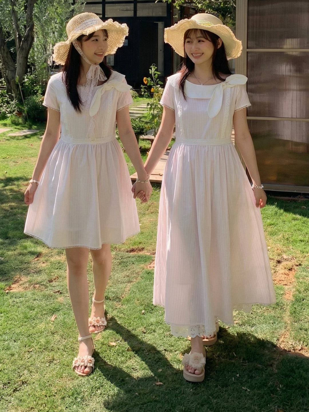 Vanilla Ribbon Stripe Dresses-Dresses-ntbhshop