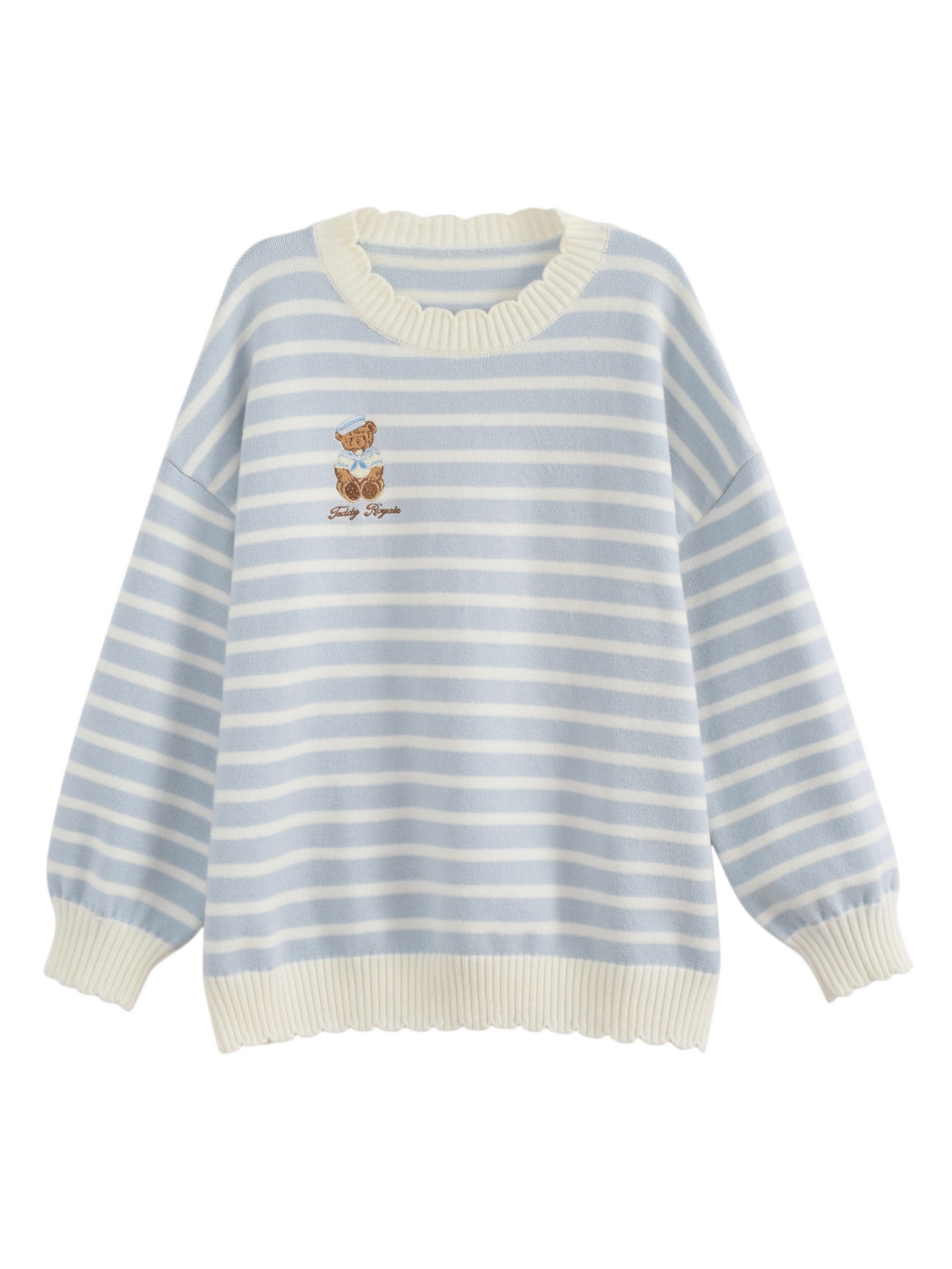 Teddy Royale Stripe Knit Sweater-ntbhshop