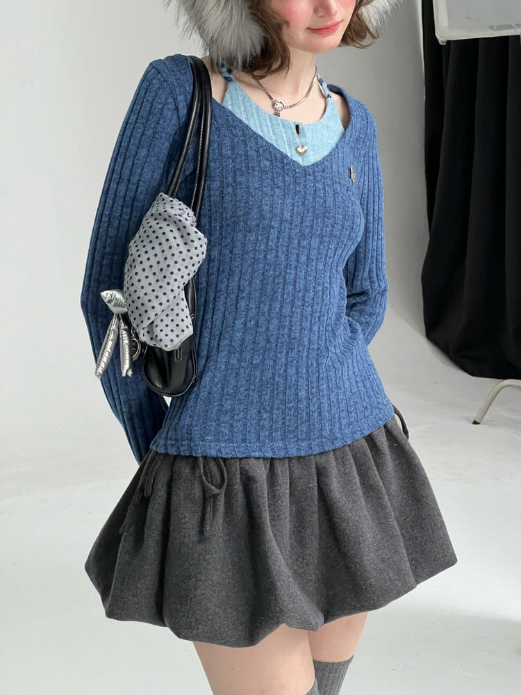 Butterfly Twist Rib Tops-Tops-ntbhshop