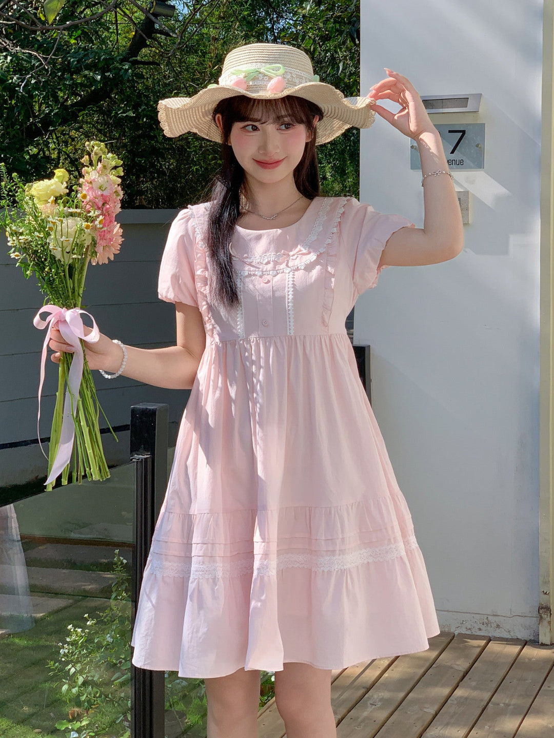 Blush Garden Babydoll Dress-Dresses-ntbhshop