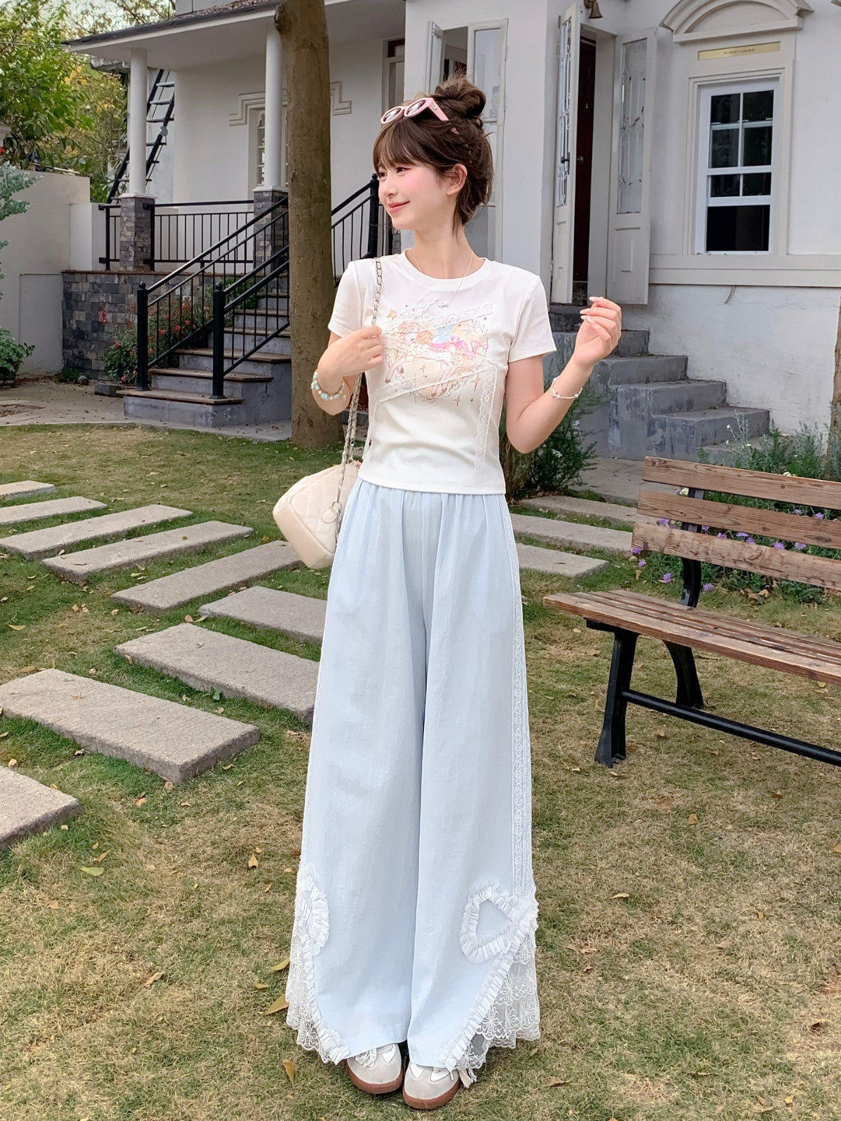 Cloud Ribbon Lace Pants - ntbhshop