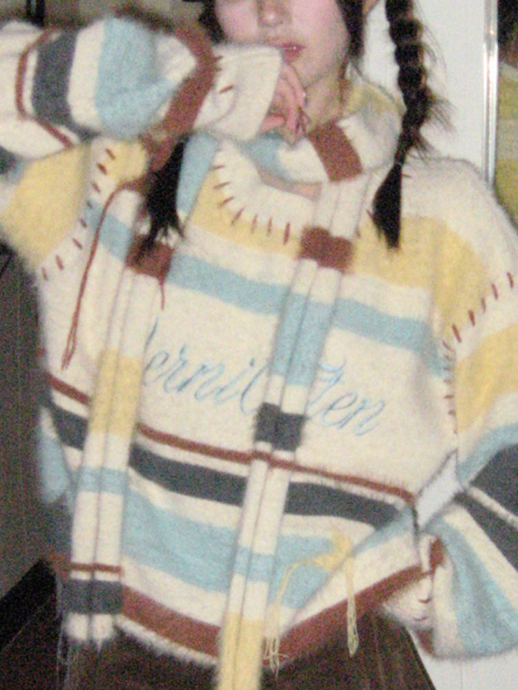 VerniChten Soft Sweater With Scarf-ntbhshop