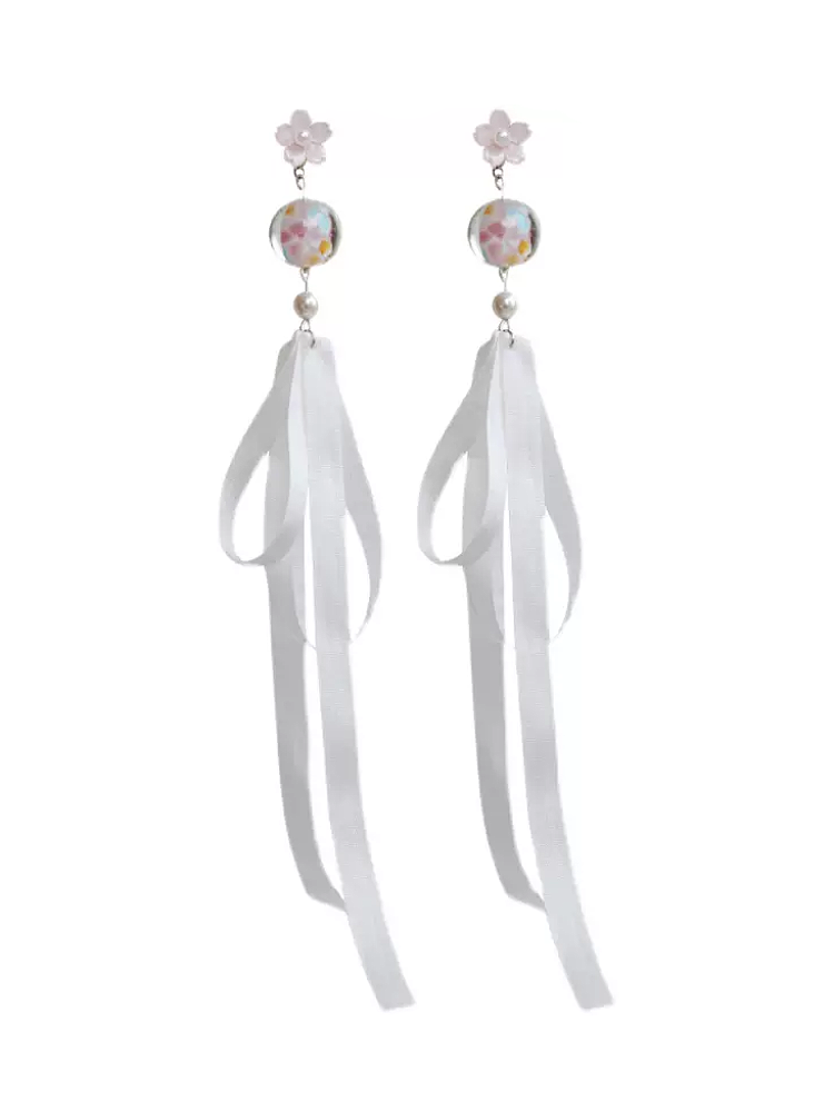 Cherry Blossom Chime Ear Studs & Clips-ntbhshop