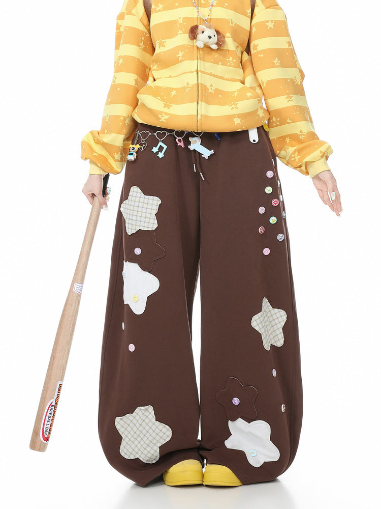 Whimsy Button Patch Pants-Bottoms-ntbhshop