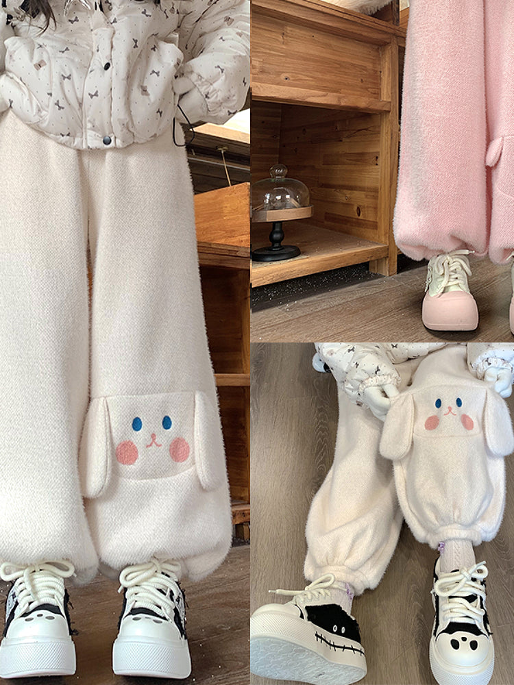 Piggy Bunny Fleece Bubble Pants-Bottoms-ntbhshop