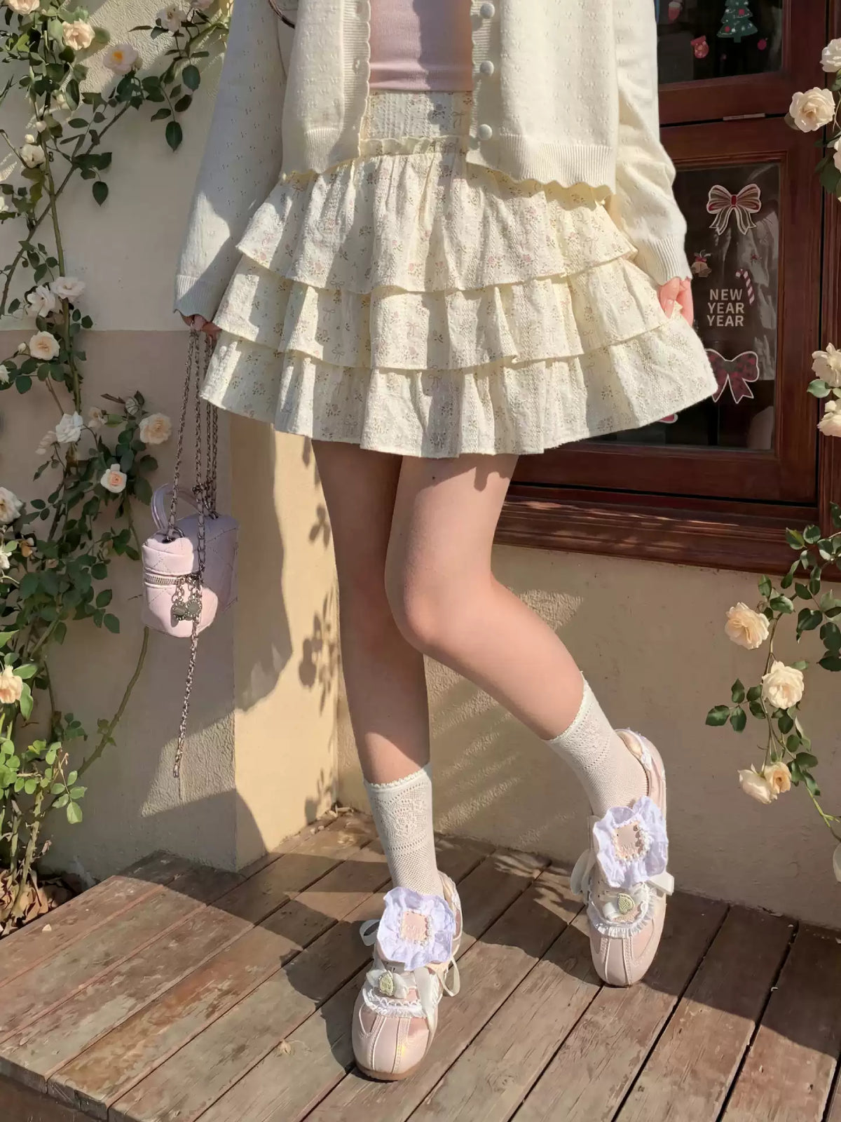 Spring Bloom Cake Skirt-Bottoms-ntbhshop