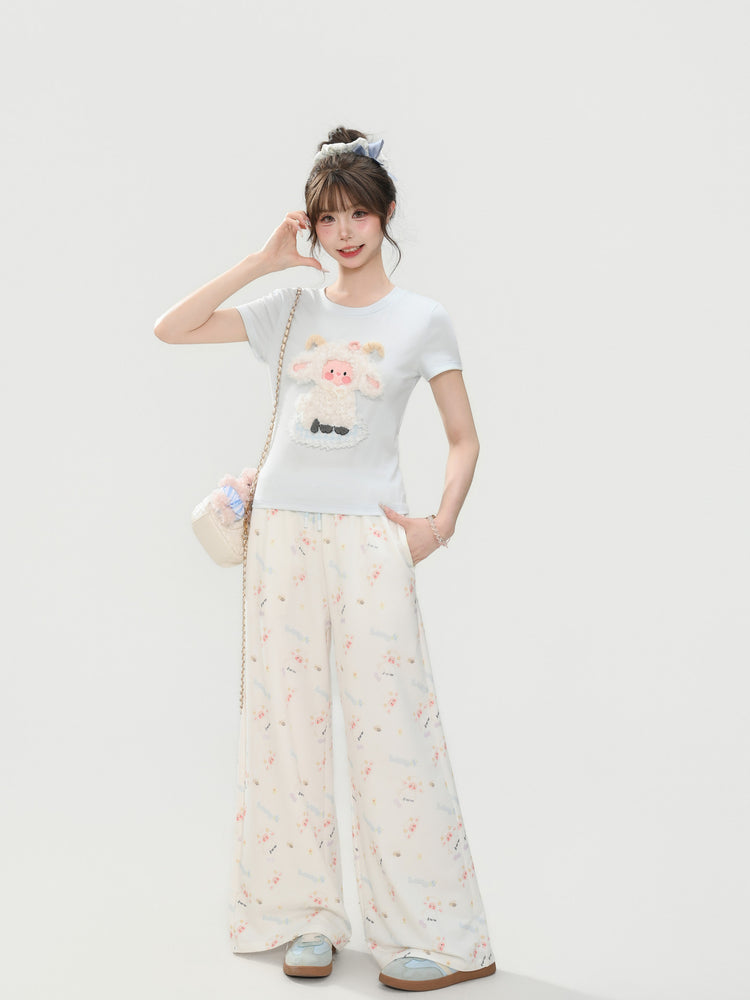 Cloud Lamb Wide Pants-Bottoms-ntbhshop