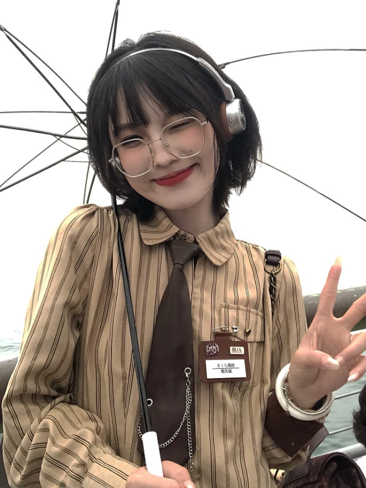 Autumn Confession Striped Shirts & Ties-ntbhshop