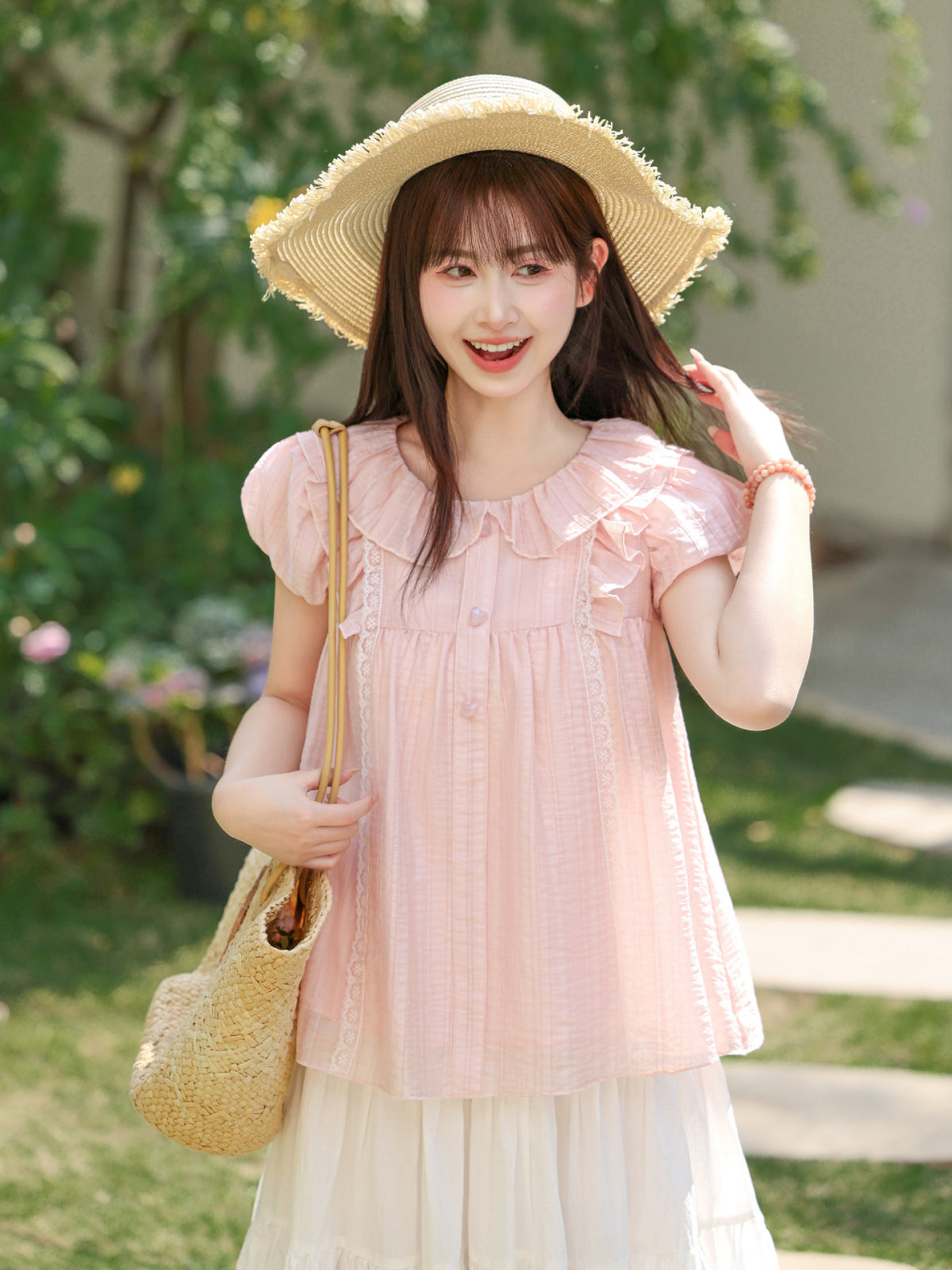 Soft Doll Collar Blouses-Tops-ntbhshop