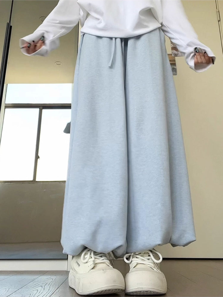 Mocha Bloom Bubble Sweatpants-ntbhshop