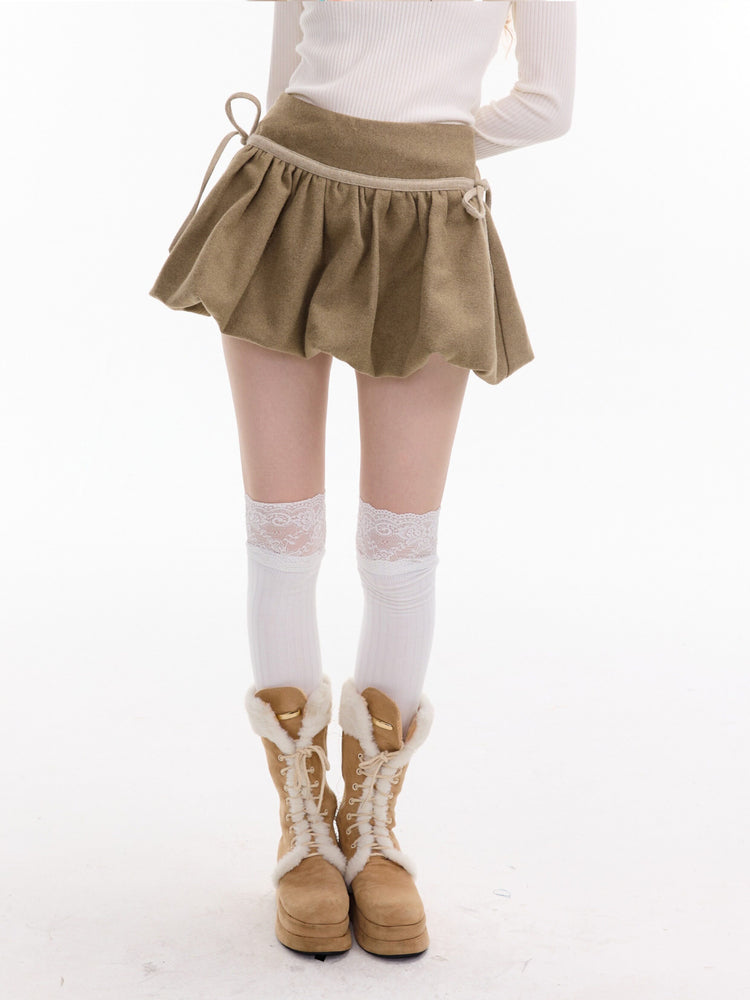 Cocoa Ribbon Tweed Skirts-Bottoms-ntbhshop