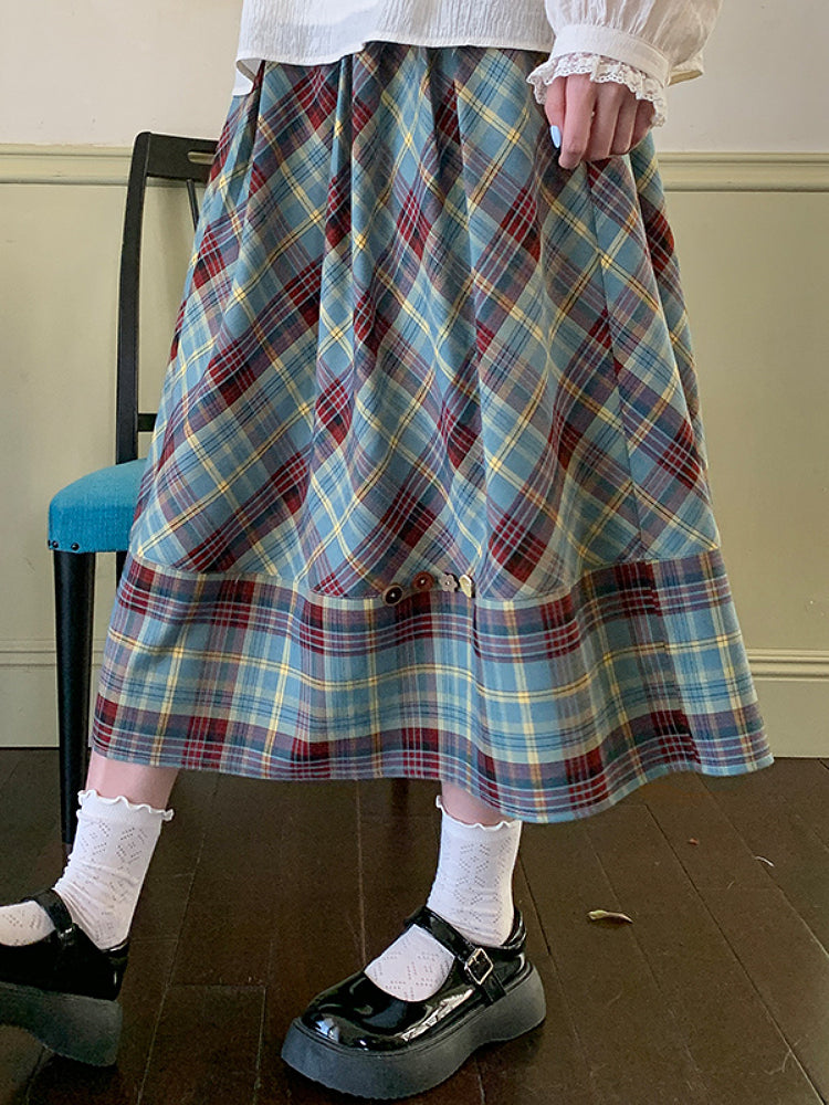 Teddy Picnic Nostalgia Vest & Midi Skirt-ntbhshop