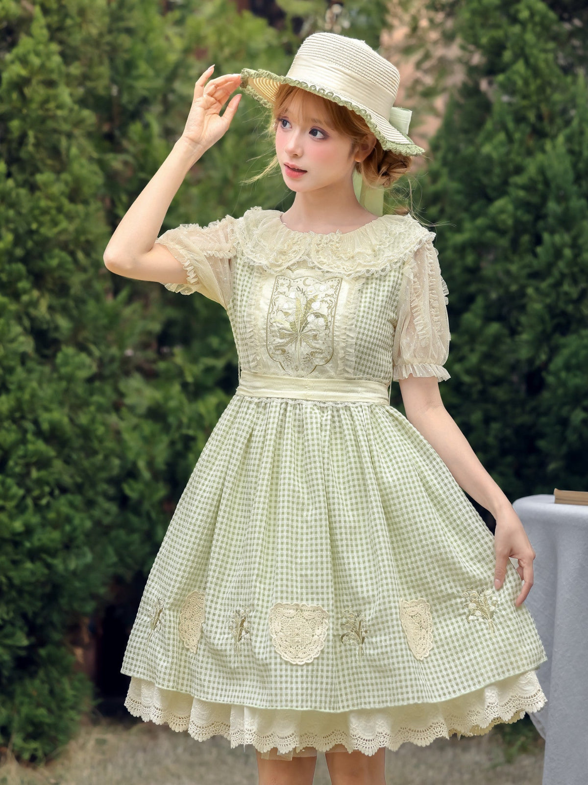 May Lily Gingham Cottage Dress-Dresses-ntbhshop