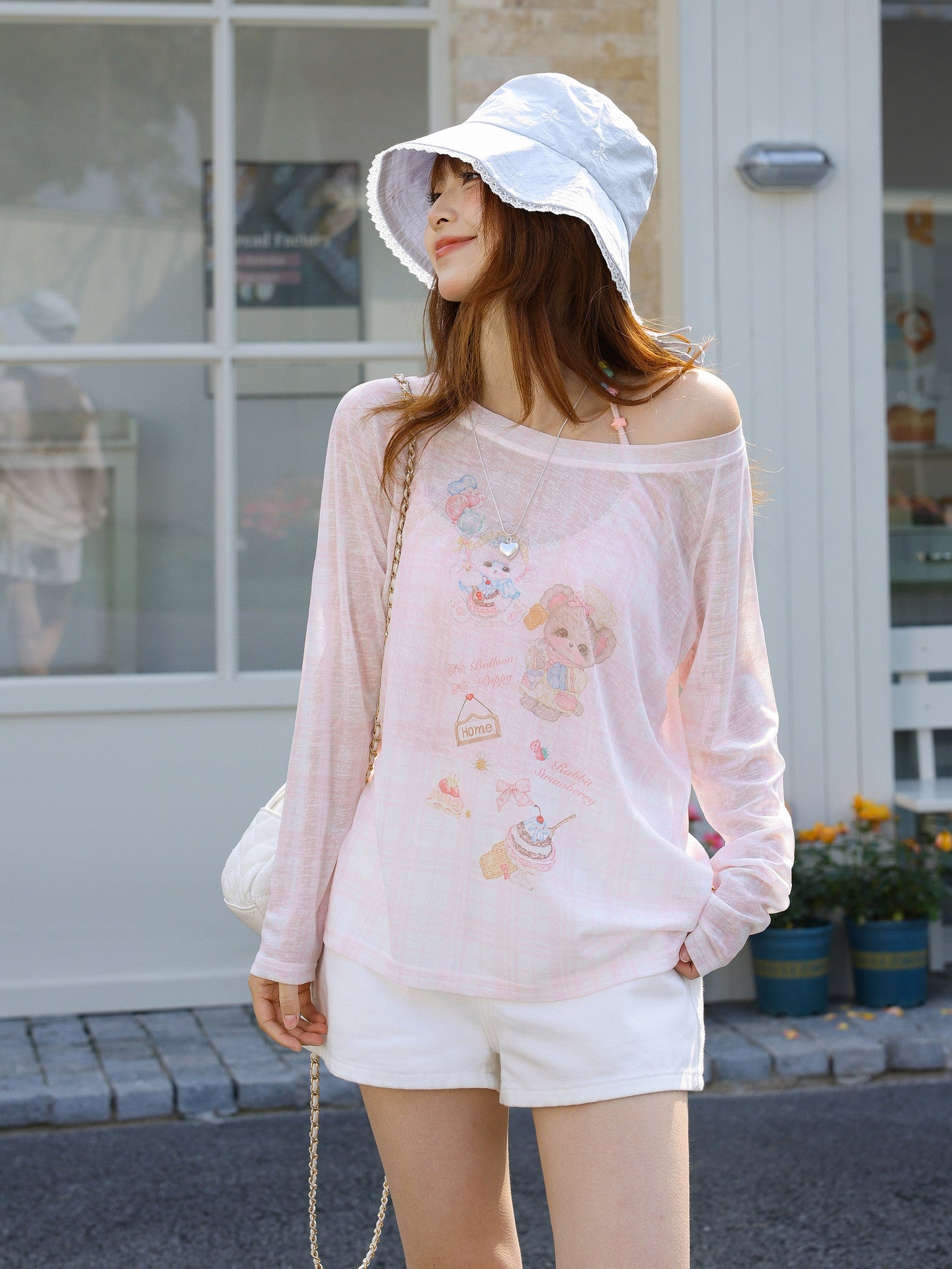 Sweet Home Bear Sheer Top-Tops-ntbhshop