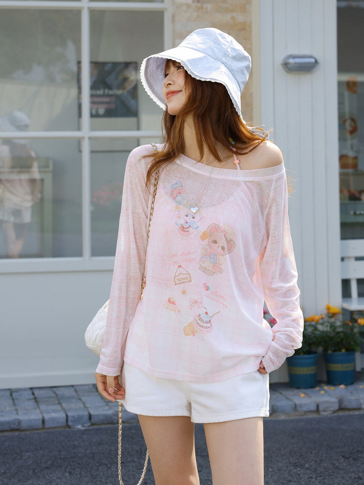Sweet Home Bear Sheer Top-Tops-ntbhshop