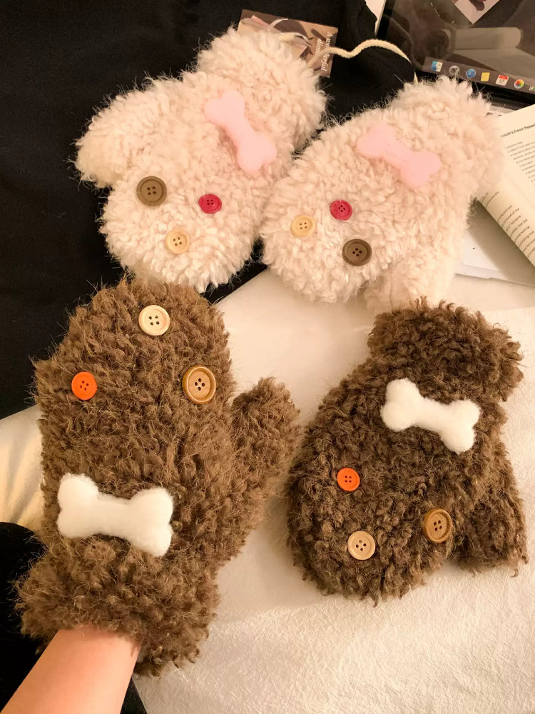 Puppy Paws Fluffy Gloves-ntbhshop