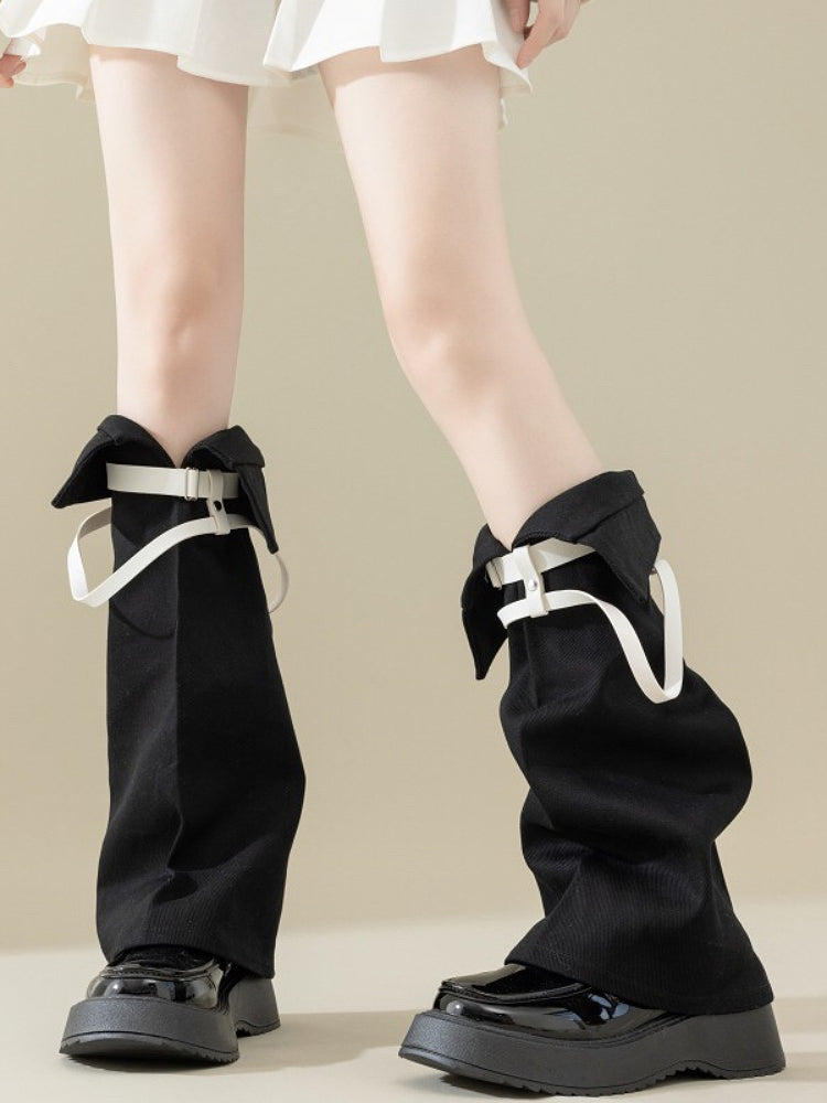 Polo Collar Belt Leg Warmers-ntbhshop
