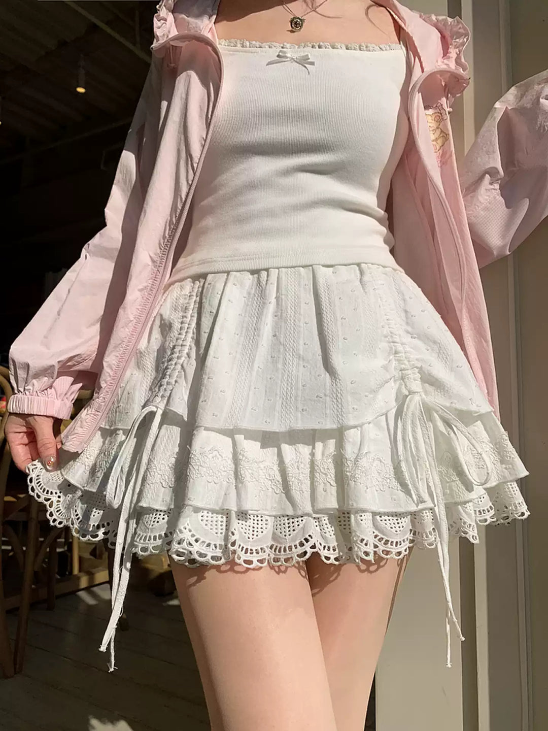 Petal Lace Cake Skirt-Bottoms-ntbhshop