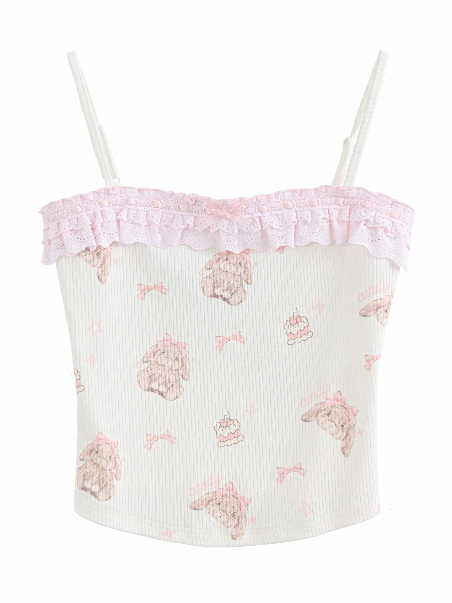 Berry Bunny Rib Cami-Tops-ntbhshop