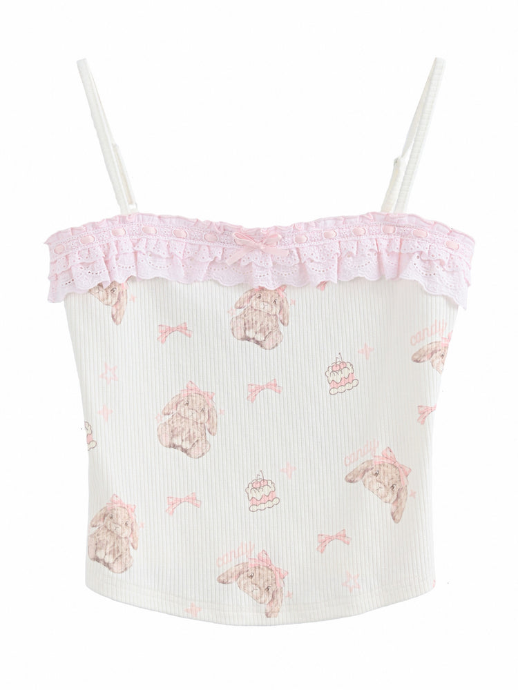 Berry Bunny Rib Cami-Tops-ntbhshop