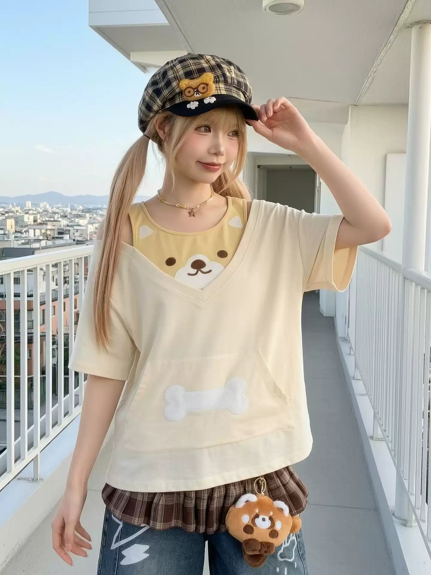 Bone & Pup Layered Tee-Tops-ntbhshop