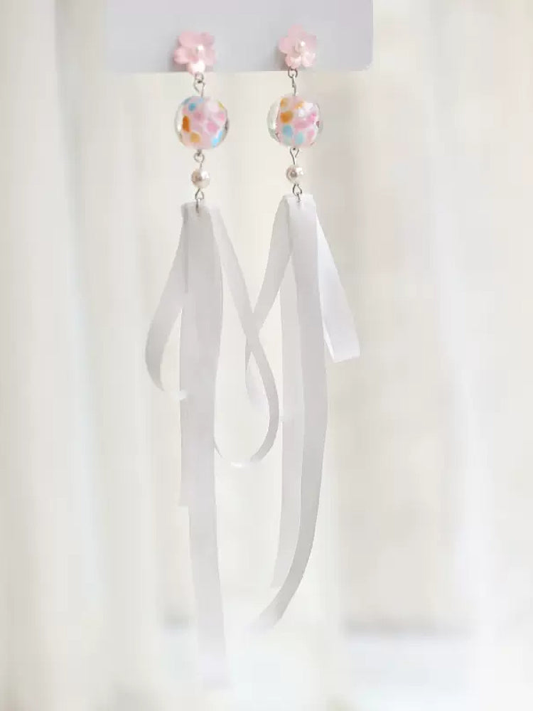 Cherry Blossom Chime Ear Studs & Clips-ntbhshop