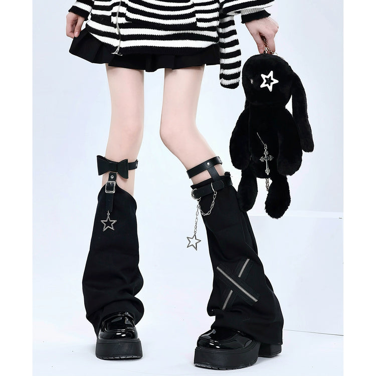 Riot Harajuku Buckled Chain Leg Warmers-ntbhshop