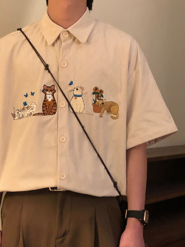 Whisker Tales Unisex Corduroy Shirts-ntbhshop