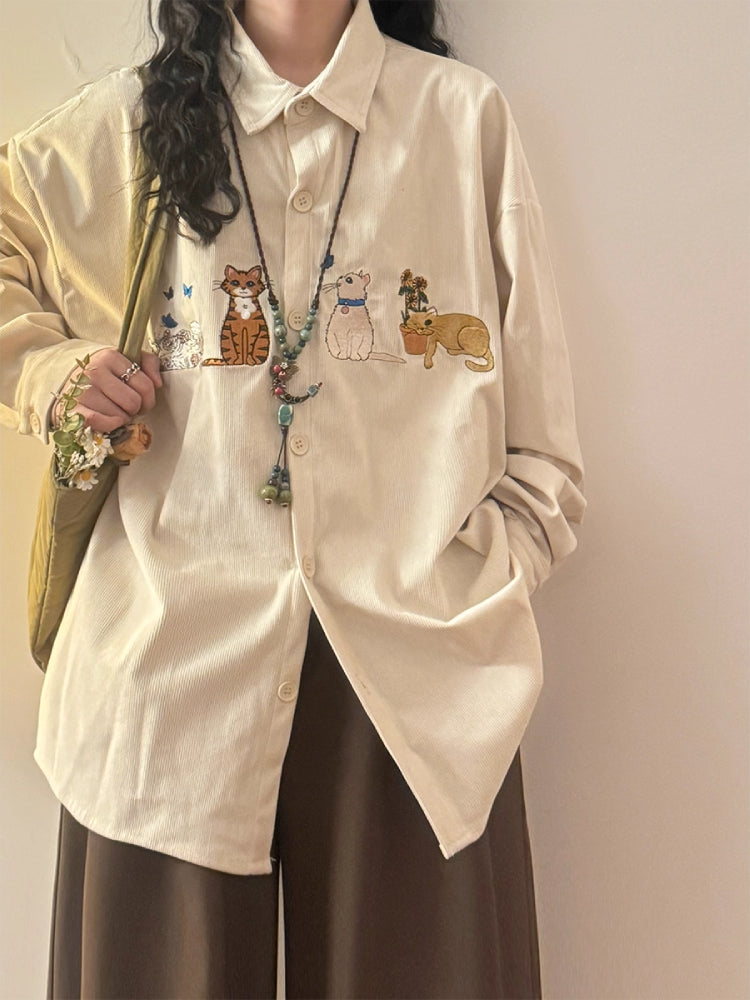 Whisker Tales Unisex Corduroy Shirts-ntbhshop