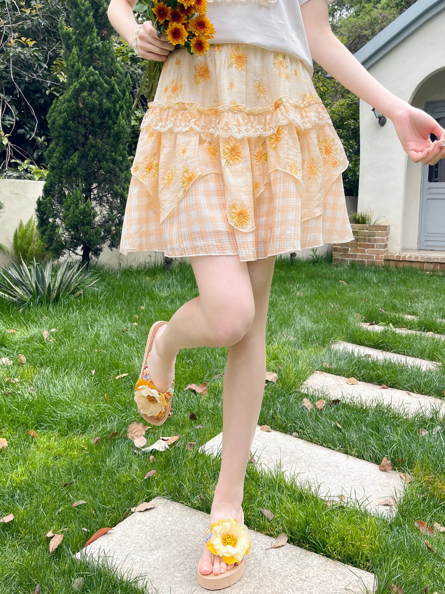 Honey Bloom Cake Skirt-Bottoms-ntbhshop